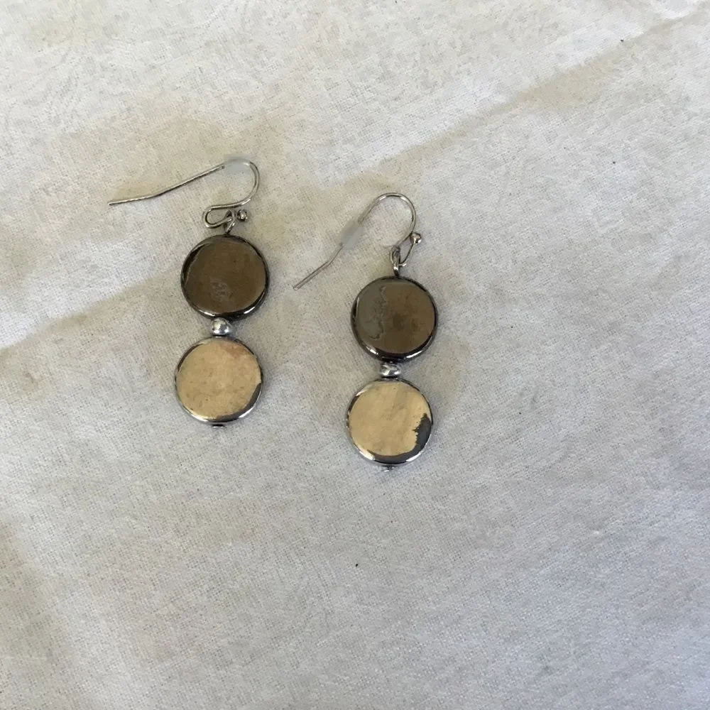 $8 ea or 3/$15. Silvertone Coin Earrings